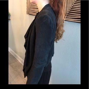 SOLD!! Lamarck suede jacket Navy